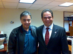 J. David Peña Castillo y Miguel Antonio Osuna Millán, diputado presidente de la comisión de salud de la Legislatura LXI
